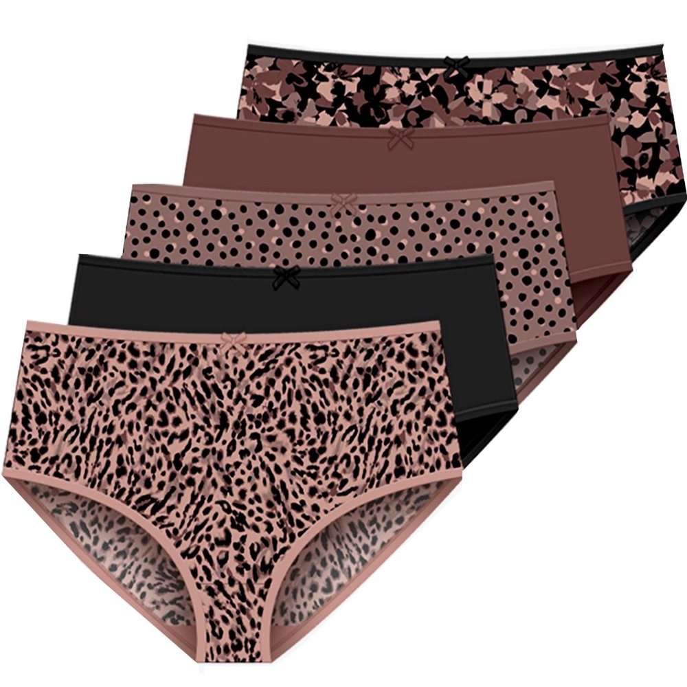 Delta Burke Women's Stretch Microfiber Brief Panties 5-Pack